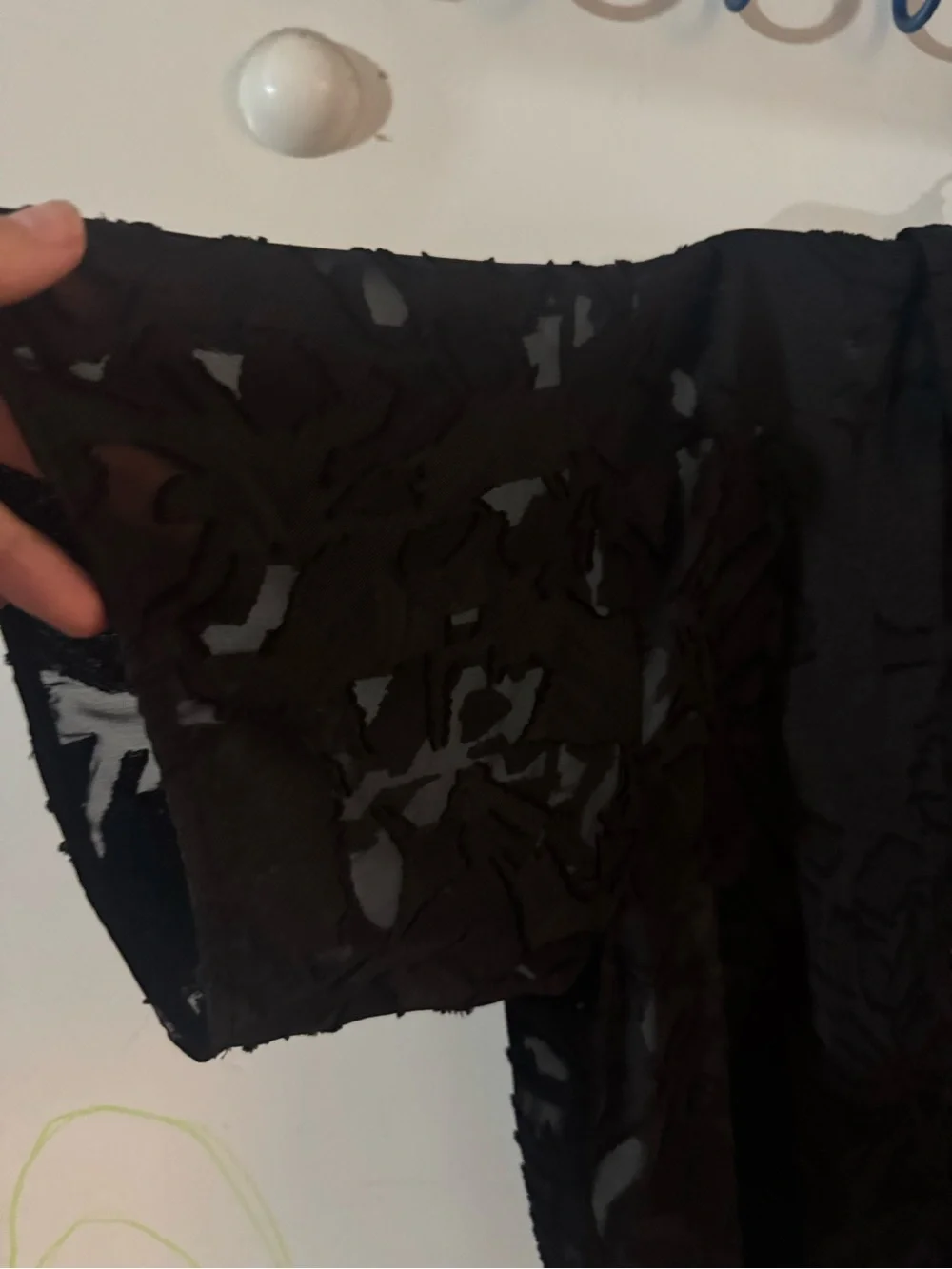 Michael Kors Black Sheer Button-Up Shirt Jacket